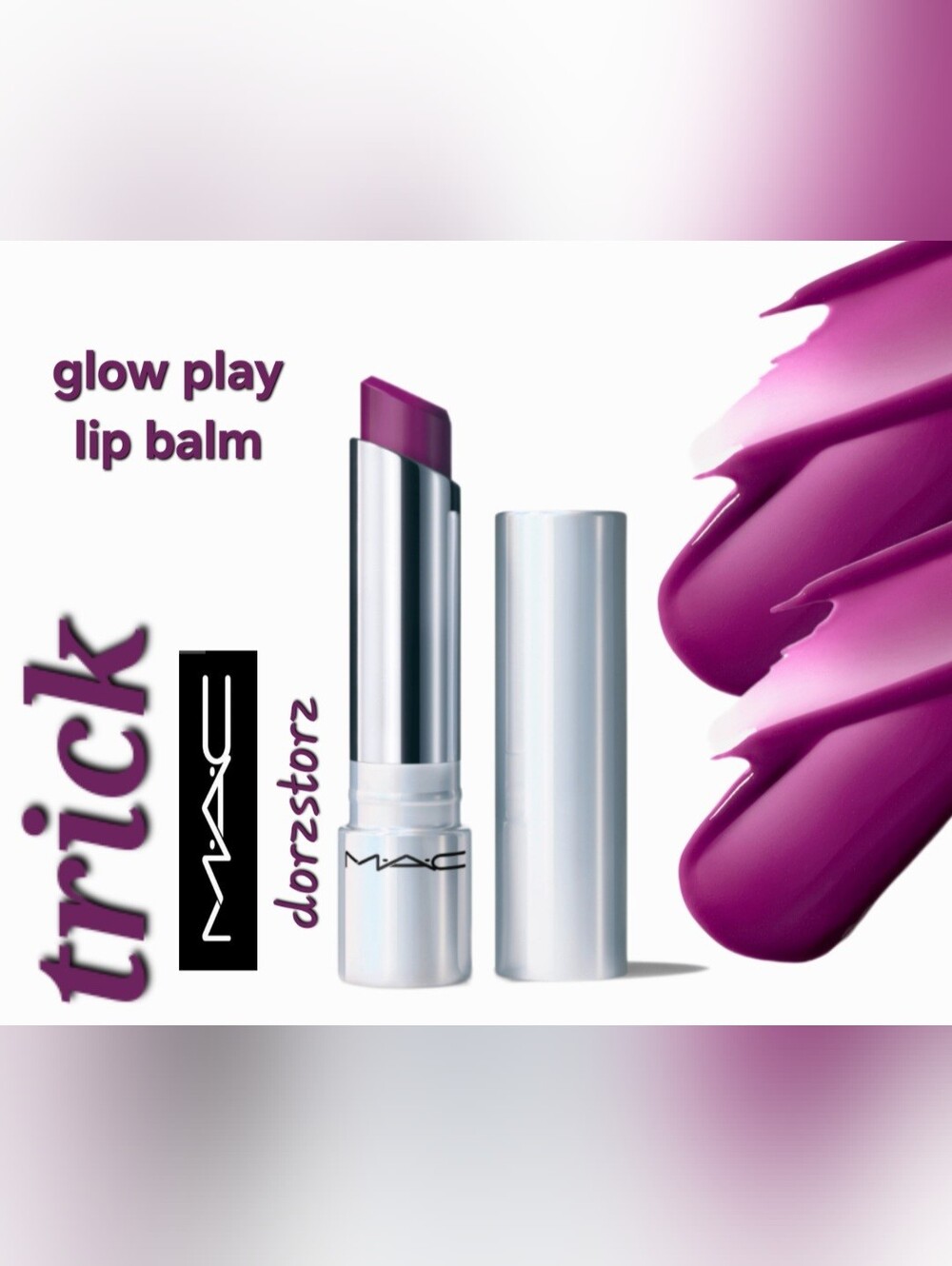 MAC Tendertalk Lip Balm • TRICK• Purple Balm • .11 oz • New in box • Soft Glam
